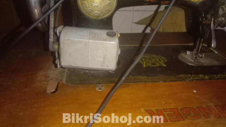 ✳️সেলাই মেশিন সাথে মোটর লাগানো।